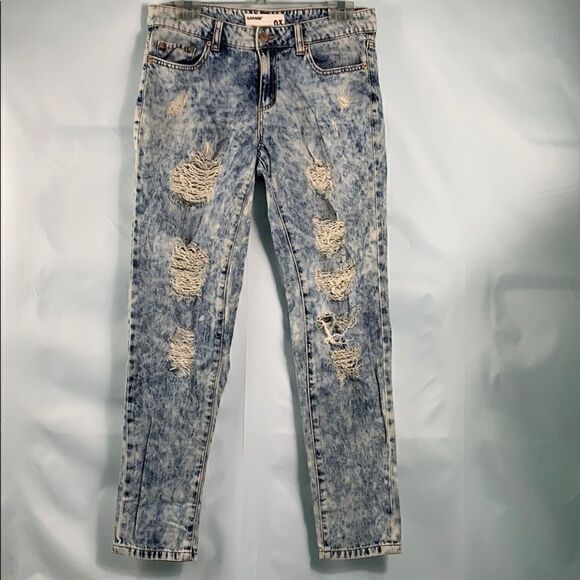 Garage Boyfriend Acid Wash Destroyed/distressed - Picture 1 of 8